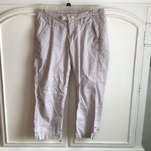 Anthropologie Striped Cropped Pants